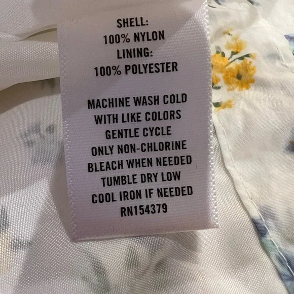 Aeropostale Windbreaker Cropped Zip Up Drawstring Waist White Yellow XL - Picture 14 of 15